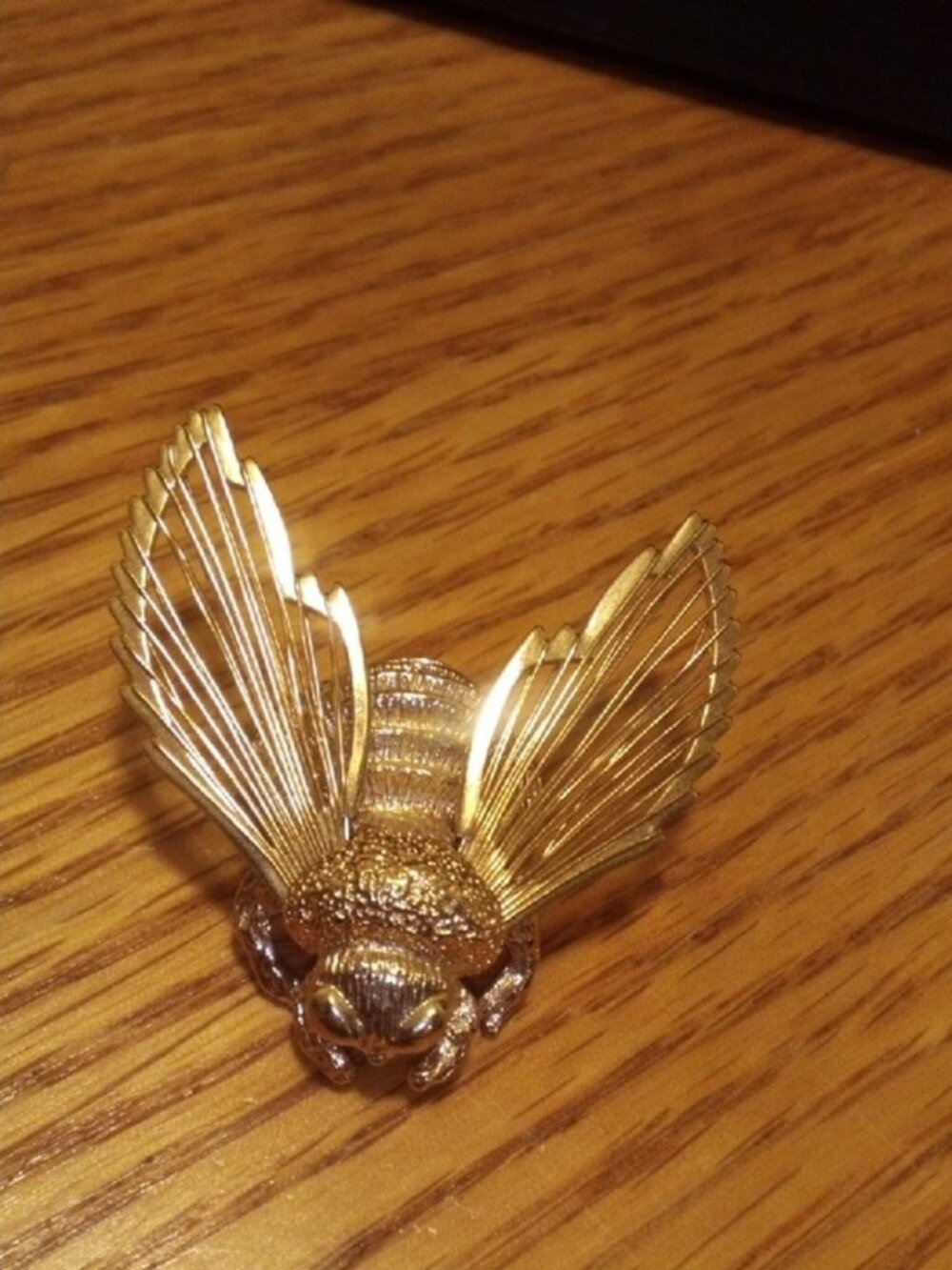 Gold Cicada Brooch Pin